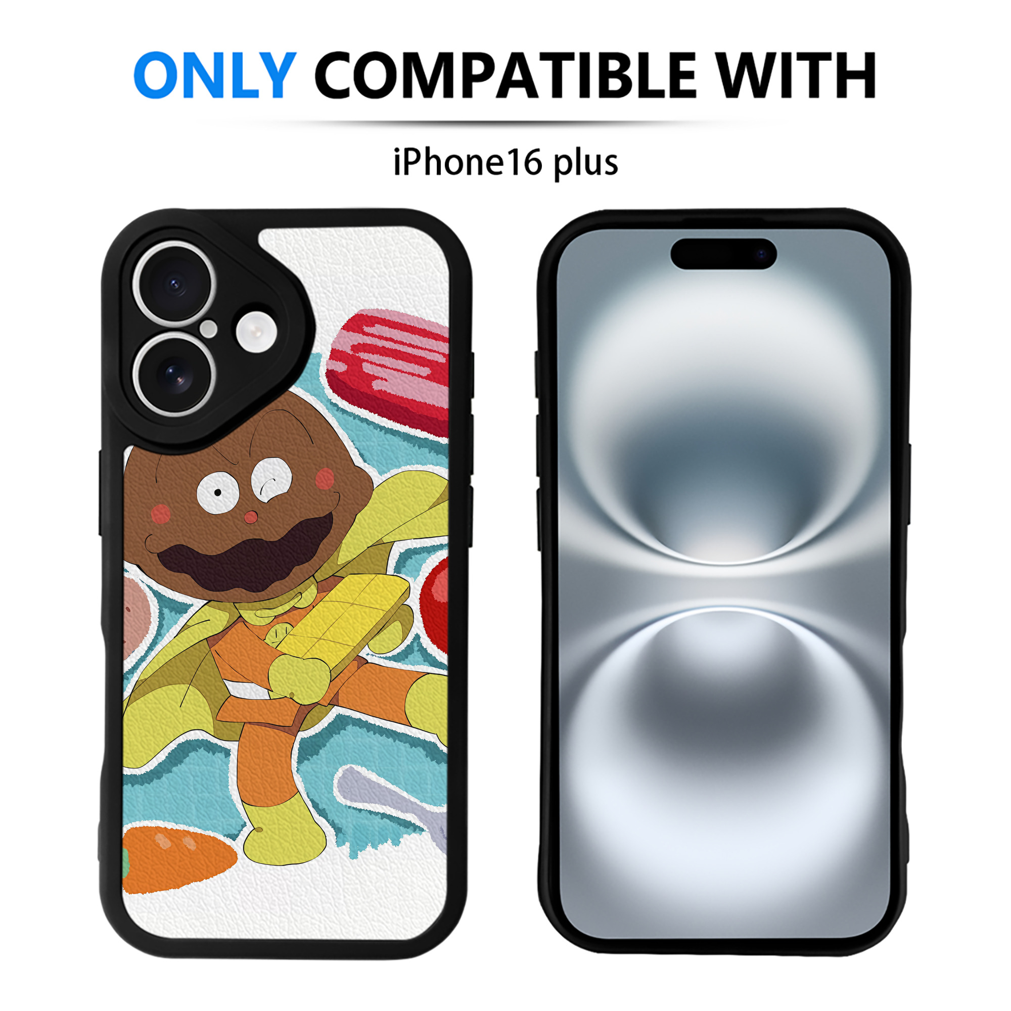 （画像用） アンパンマン Anpanman 【iPhone 16シリーズ対応】シリコンスマホケース（レザー調） 材質：シリコン